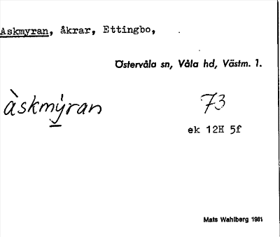 Bild på arkivkortet för arkivposten Askmyran