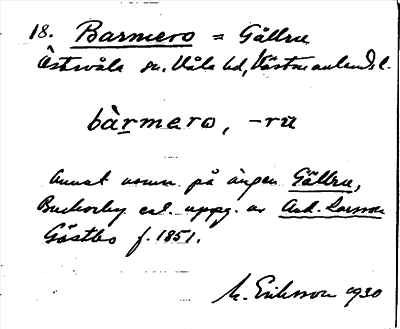Bild på arkivkortet för arkivposten Barmero