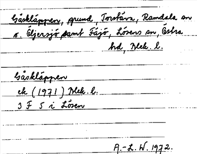 Bild på arkivkortet för arkivposten Gåskläppen