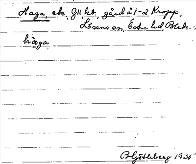 Bild på arkivkortet för arkivposten Haga