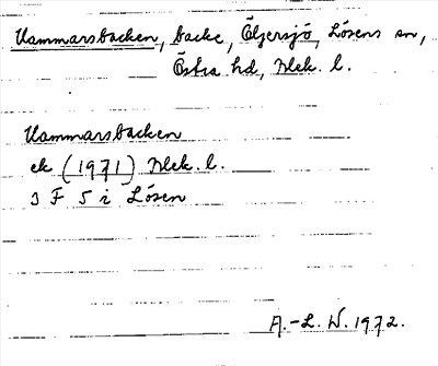 Bild på arkivkortet för arkivposten Hammarsbacken