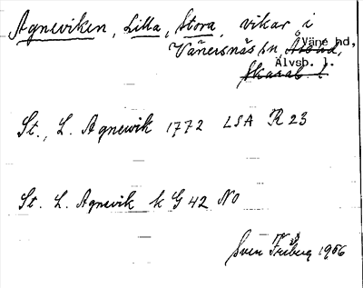 Bild på arkivkortet för arkivposten Agneviken, Lilla, Stora