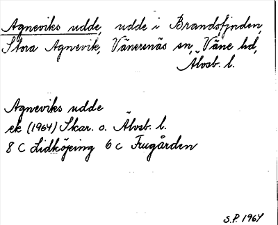 Bild på arkivkortet för arkivposten Agneviks udde