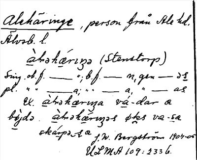 Bild på arkivkortet för arkivposten Alekäringe