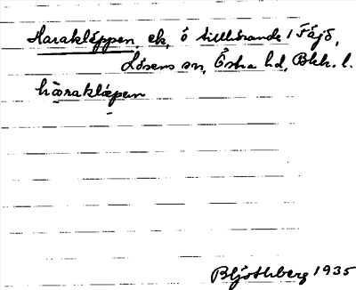 Bild på arkivkortet för arkivposten Harakläppen
