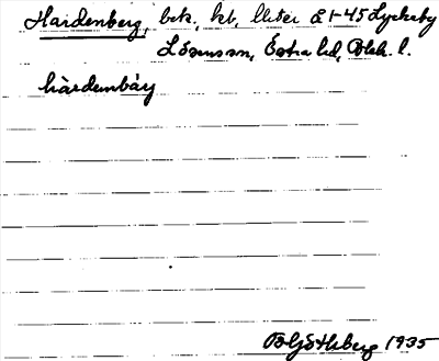 Bild på arkivkortet för arkivposten Hardenberg