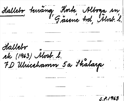 Bild på arkivkortet för arkivposten Hallebo