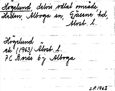 Bild på arkivkortet för arkivposten Högelund