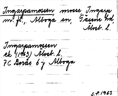 Bild på arkivkortet för arkivposten Ingarpamossen