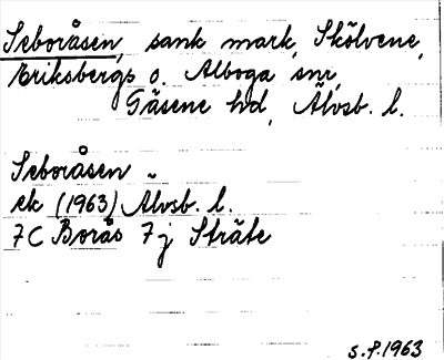 Bild på arkivkortet för arkivposten Seboråsen