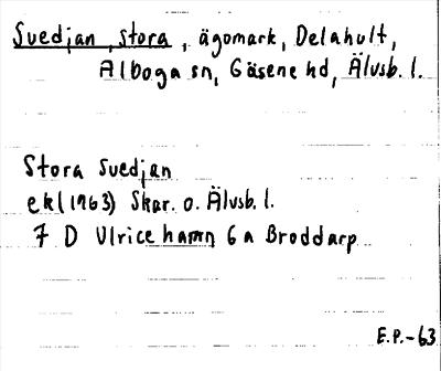 Bild på arkivkortet för arkivposten Svedjan, Stora