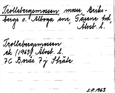 Bild på arkivkortet för arkivposten Trollebergsmossen