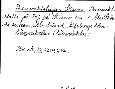 Bild på arkivkortet för arkivposten Banvaktstugan, Skaven