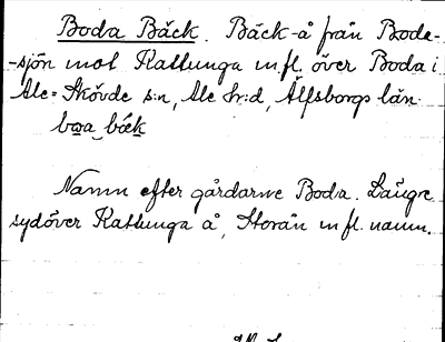 Bild på arkivkortet för arkivposten Boda Bäck