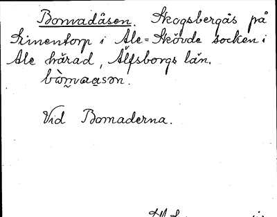 Bild på arkivkortet för arkivposten Bomadåsen