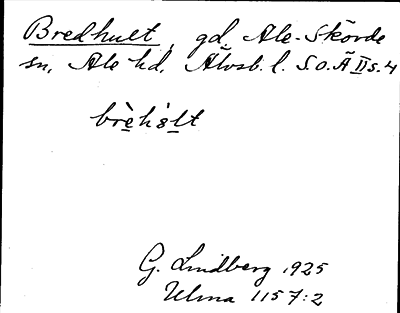 Bild på arkivkortet för arkivposten Bredhult