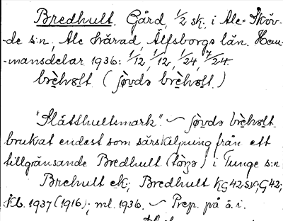 Bild på arkivkortet för arkivposten Bredhult