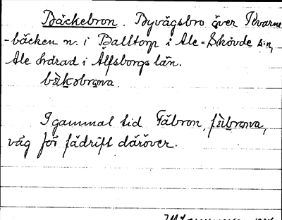 Bild på arkivkortet för arkivposten Bäckebron