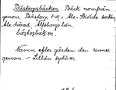 Bild på arkivkortet för arkivposten Bästorpsbäcken