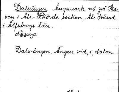 Bild på arkivkortet för arkivposten Dalsängen
