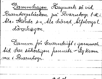 Bild på arkivkortet för arkivposten Dammhagen