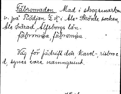 Bild på arkivkortet för arkivposten Fäbromaden