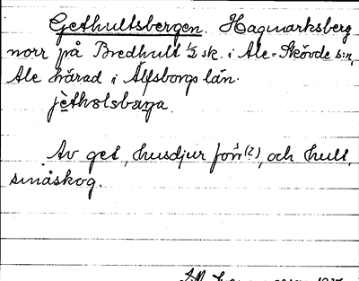 Bild på arkivkortet för arkivposten Gethultsbergen