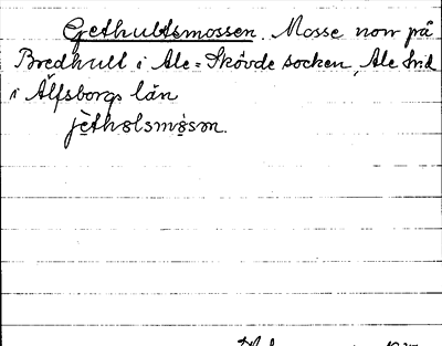 Bild på arkivkortet för arkivposten Gethultsmossen