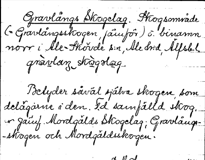 Bild på arkivkortet för arkivposten Gravlångs skogslag
