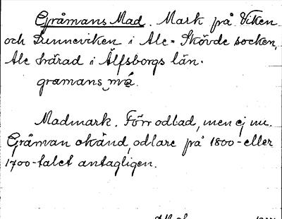 Bild på arkivkortet för arkivposten Gråmans Mad