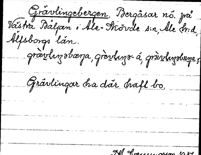 Bild på arkivkortet för arkivposten Grävlingebergen