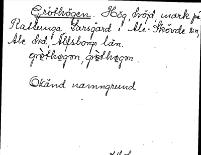 Bild på arkivkortet för arkivposten Gröthögen