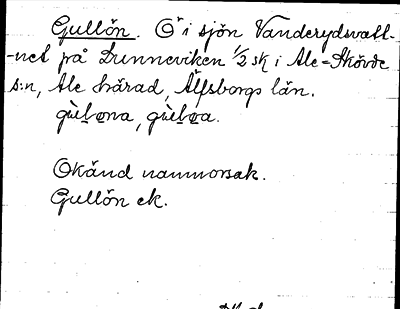 Bild på arkivkortet för arkivposten Gullön