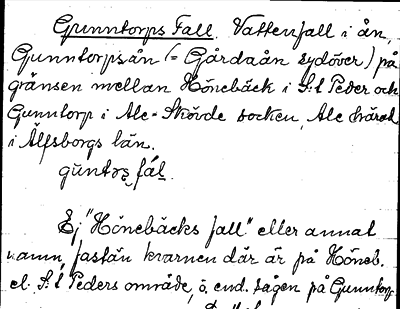 Bild på arkivkortet för arkivposten Gunntorps Fall