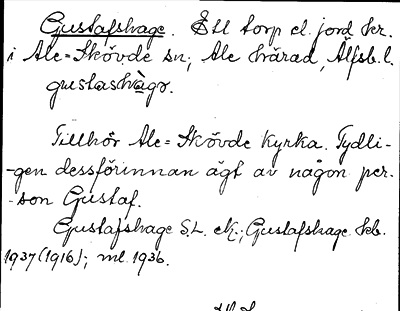 Bild på arkivkortet för arkivposten Gustafshage