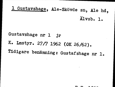 Bild på arkivkortet för arkivposten Gustavshage