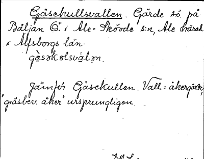 Bild på arkivkortet för arkivposten Gåsekullsvallen