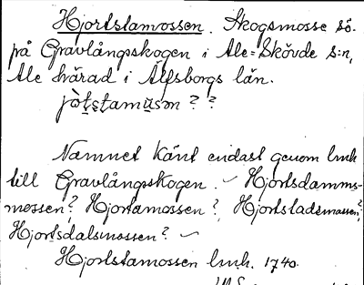 Bild på arkivkortet för arkivposten Hjortstamossen