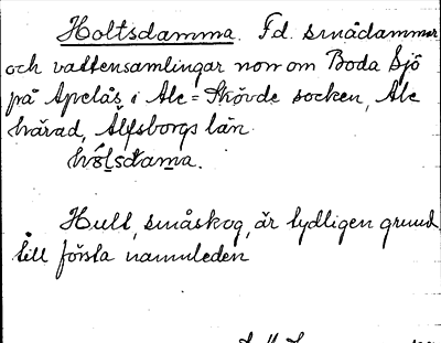 Bild på arkivkortet för arkivposten Hultsdamma