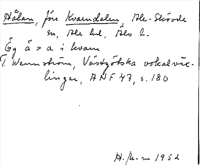 Bild på arkivkortet för arkivposten Hålan, förr Kvarndalen