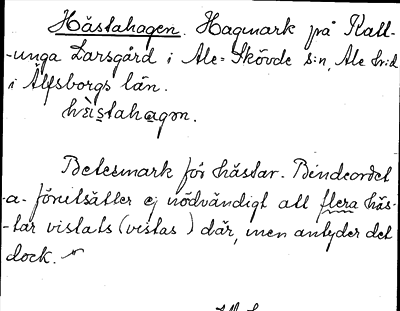 Bild på arkivkortet för arkivposten Hästahagen