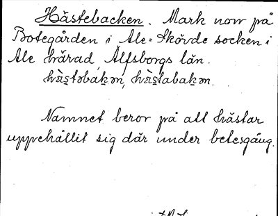 Bild på arkivkortet för arkivposten Hästebacken