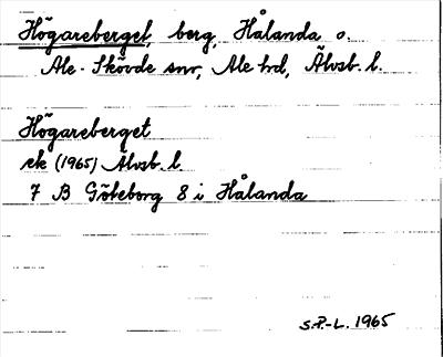 Bild på arkivkortet för arkivposten Högareberget
