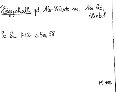 Bild på arkivkortet för arkivposten Högsjöhult