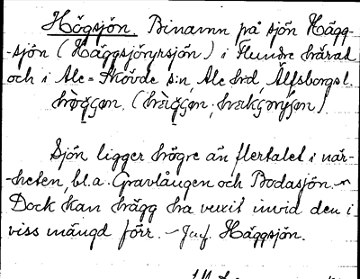 Bild på arkivkortet för arkivposten Högsjön