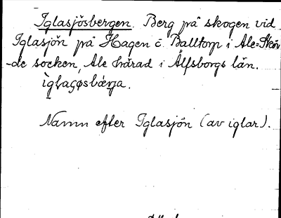Bild på arkivkortet för arkivposten Iglasjösbergen