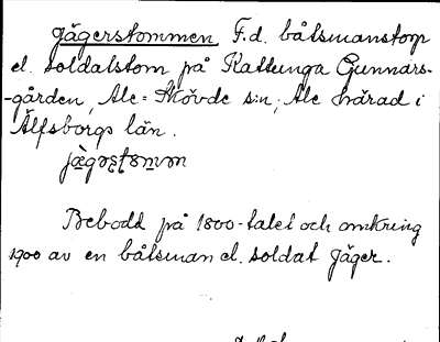 Bild på arkivkortet för arkivposten Jägerstommen
