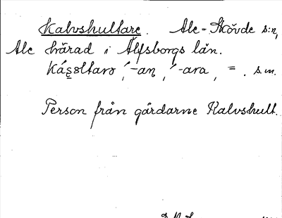 Bild på arkivkortet för arkivposten Kalvshultare