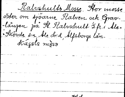Bild på arkivkortet för arkivposten Kalvshults Mosse