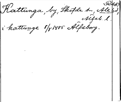 Bild på arkivkortet för arkivposten Kattunga